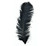 Pack of 3 Bleached Black Ostrich Wing Plumes 22"