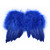 Pack of 3 Navy Mini Feather Wings 7"