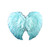 20" Blue Fluffy Feather Accent Angel Wings Costume Accessory