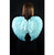 20" Blue Fluffy Feather Accent Angel Wings Costume Accessory