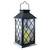13.5" Black Tudor-Inspired Solar Powered Lantern with LED Candle