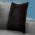 18" Black Soft Ribbed Square Throw Pillow with Zipper Closure