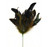 Pack of 6 Black and Sage Green Feather Floral Wire Stems 14"