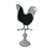 14.5” Gray Galvanized Tin Rooster with Chalk Board Figurine