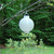 Set of 3 White Round Solar Powered Nylon Lanterns 8”