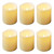 Set of 6 Amber Battery Operated Flameless Flickering Mini Pillar Candles 2.25"