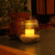 Set of 6 Amber Battery Operated Flameless Flickering Mini Pillar Candles 2.25"