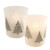 Set of 2 Green Christmas Tree Battery Operated LED Candles 3.75"
