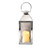 15” Silver Shiny Chrome Finish Metal Lantern with Battery Operated LED Lighted Candle