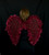 23" Burgundy Lace Feather Accented Wings Halloween Costume Accessory - One Size Fits Most