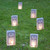 Set of 12 Gray and Black Tombstone Design Plastic Luminaria Bags