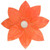 Set of 6 Orange Floating Lotus Paper Flower Lanterns with Tea Light Candle 12"
