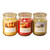 Set of 3 Brown and Red Holiday Collections Scented Candles Glass Jars 6”