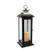 16.75” Traditional Style Black Metal Lantern with Battery Operated LED Lighted Candle