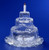 Pack of 6 Icy Crystal Illuminated Decorative Tiered Cake Figurines 4.5"