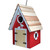 8.25” Fully Functional Vibrant Red Dockside Cabin Outdoor Garden Birdhouse