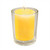 Set of 12 Yellow Citronella Scented Votive Candles with 12 Clear Glass Holders 2.5”