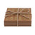 Set of 4 Brown and Gold Square Cork Tribal Designed Printed Coaster 3"