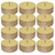Set of 12 White Extra Large Citronella Scented Tea Light Candles 2.25”