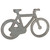 Set of 2 Metallic Gray and Brown Distressed Galvanized Bicycle Wall Decor 30”