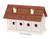 24" White and Brown Bird-In Hand Martinsburg Manor Outdoor Garden Bird House