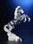Pack of 2 Icy Crystal Decorative Rearing Horse Figures 12"