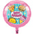 Pack of 10 Pink and Blue “Happy Birthday” Junk Food Themed Metallic Balloons 7.75”