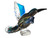 7.5" Hummingbird Multicolored Handcrafted Art Glass Figurine