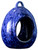 8” Mottled Blue Fly-through Backyard Hanging Bird Feeder