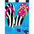 Blue and Pink "Fun in the Sun" Printed Large Garden Flag 42" x 29"