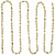 9' Shiny and Matte Gold Beaded Christmas Garland, Unlit