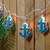 10 Blue Anchor Summer Patio String Mini Lights - 8.5 ft White Wire