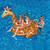 Inflatable Brown Giant Giraffe Swimming Pool Ride-On Lounger, 96-Inch