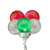 9.5' Green, White and Red Icicle Christmas Decoration Lights