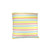 15.75" Pink and Yellow Striped Square Throw Pillow