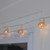 10 Battery Operated Silver Mini Patio Lights - 7.5 ft White Wire
