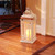 18” White Wooden Battery Operated LED Candle Lantern