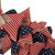 18.9" Handcrafted Stripes and Stars Patriotic Fabric Wreath