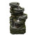 24.25" Gray Lighted 5-Tier Outdoor Garden Water Fountain