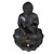 31.5" Black Buddha in a Flower Outdoor Garden Water Fountain