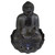 33.75" Black Buddha Outdoor Garden Water Fountain