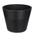8" Black Ribbed Rim Round Eco-Friendly Flower Planter - 33532702