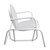 Outdoor Retro Metal Tulip Glider Patio Chair, White