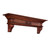 60” Cherry Red and Brown Devonshire Distressed Wood Shelf or Mantle Shelf