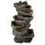 42" Gray Lighted Rock Outdoor Garden Water Fountain