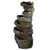 42" Gray Lighted Rock Outdoor Garden Water Fountain