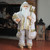 Winter Santa Claus with Gift Bag Christmas Figure - 36" - White and Cream