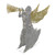 46" Silver and Gold Lighted Glittered 3-D Angel Christmas Outdoor Decoration - Clear Lights