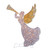 46" Silver and Gold Lighted Glittered 3-D Angel Christmas Outdoor Decoration - Clear Lights