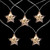10 B/O LED Warm White Clear Star and Yarn Christmas Lights - 4.5' Clear Wire